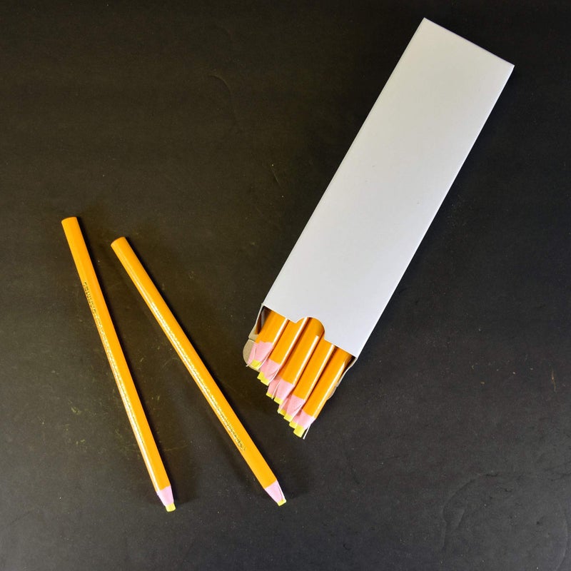 Carmel China Marker, Box of 12 (Yellow), Pull String Grease Pencil, Paper Wrapped Wax Pencil for Marking Smooth Surfaces Including Plastic, Metal, Ceramics & Polished Stone - Image 4